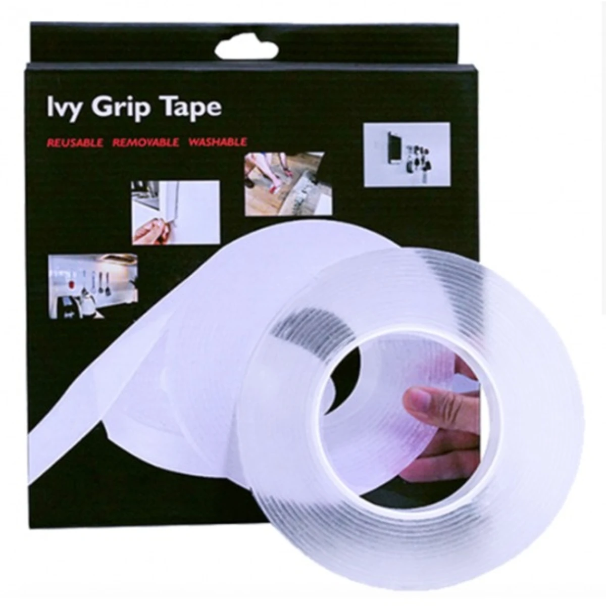 Peakhill White Polyester Ivy Grip Tape, Multipurpose High Strength Double Side Tissue Tape